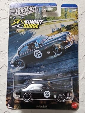 Hot Wheels Silver Series Summit Surge Jaguar MK1 - Black with White Roundel